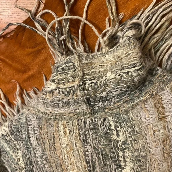 FREE PEOPLE Fringed Alpaca SOFTEST Wool Small Open Front long sleeved Sweater - Picture 14 of 14